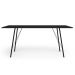 Conjunto de Mesa de Jantar com 4 Cadeiras Angra Suede Marrom e Preto 137 cm
