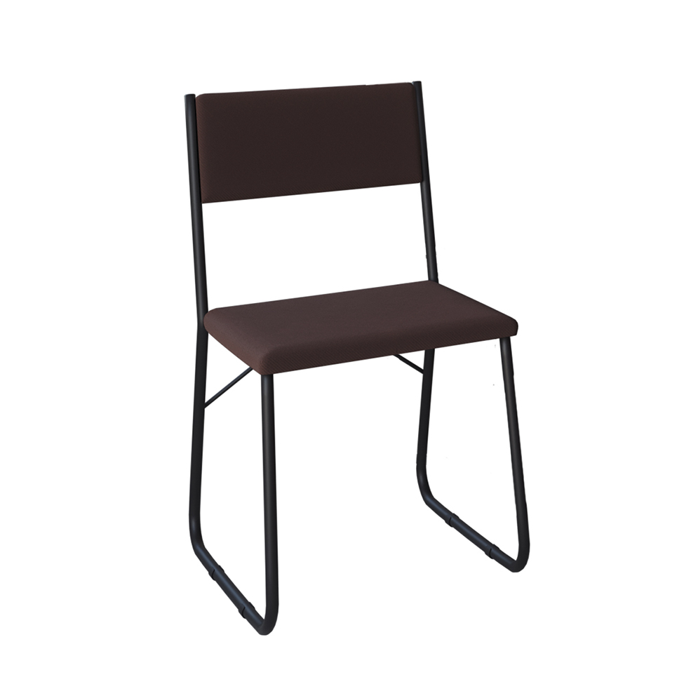 Conjunto de Mesa de Jantar com 4 Cadeiras Angra Suede Marrom e Preto 137 cm