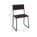 Conjunto de Mesa de Jantar com 4 Cadeiras Angra Suede Marrom e Preto 137 cm