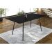 Conjunto de Mesa de Jantar com 4 Cadeiras Angra Suede Marrom e Preto 137 cm