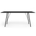 Conjunto de Mesa de Jantar com 4 Cadeiras Angra Suede Preto 120 cm