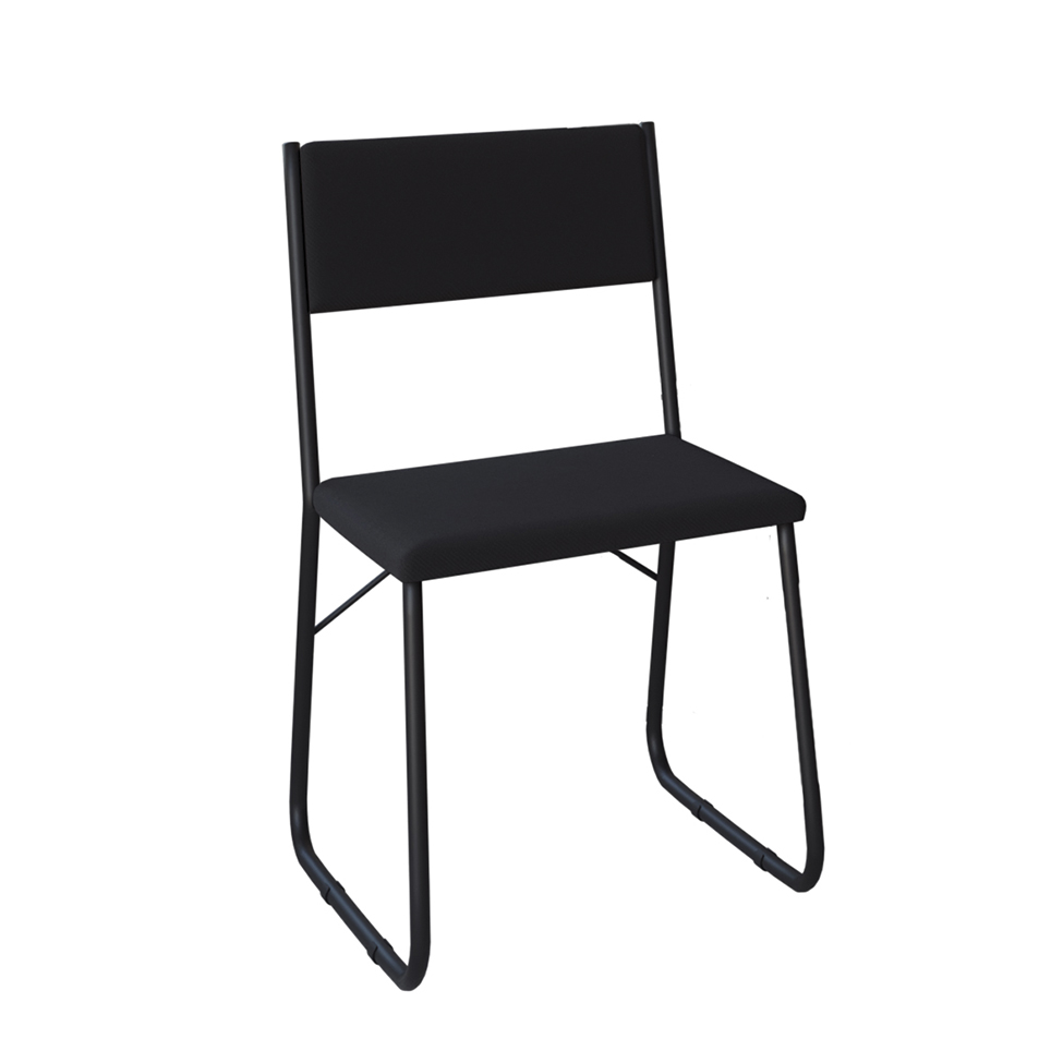 Conjunto de Mesa de Jantar com 4 Cadeiras Angra Suede Preto 120 cm