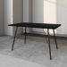 Conjunto de Mesa de Jantar com 4 Cadeiras Angra Suede Preto 120 cm