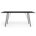 Conjunto de Mesa de Jantar com 4 Cadeiras Angra Suede Preto 137 cm