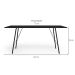 Conjunto de Mesa de Jantar com 4 Cadeiras Angra Suede Preto 137 cm