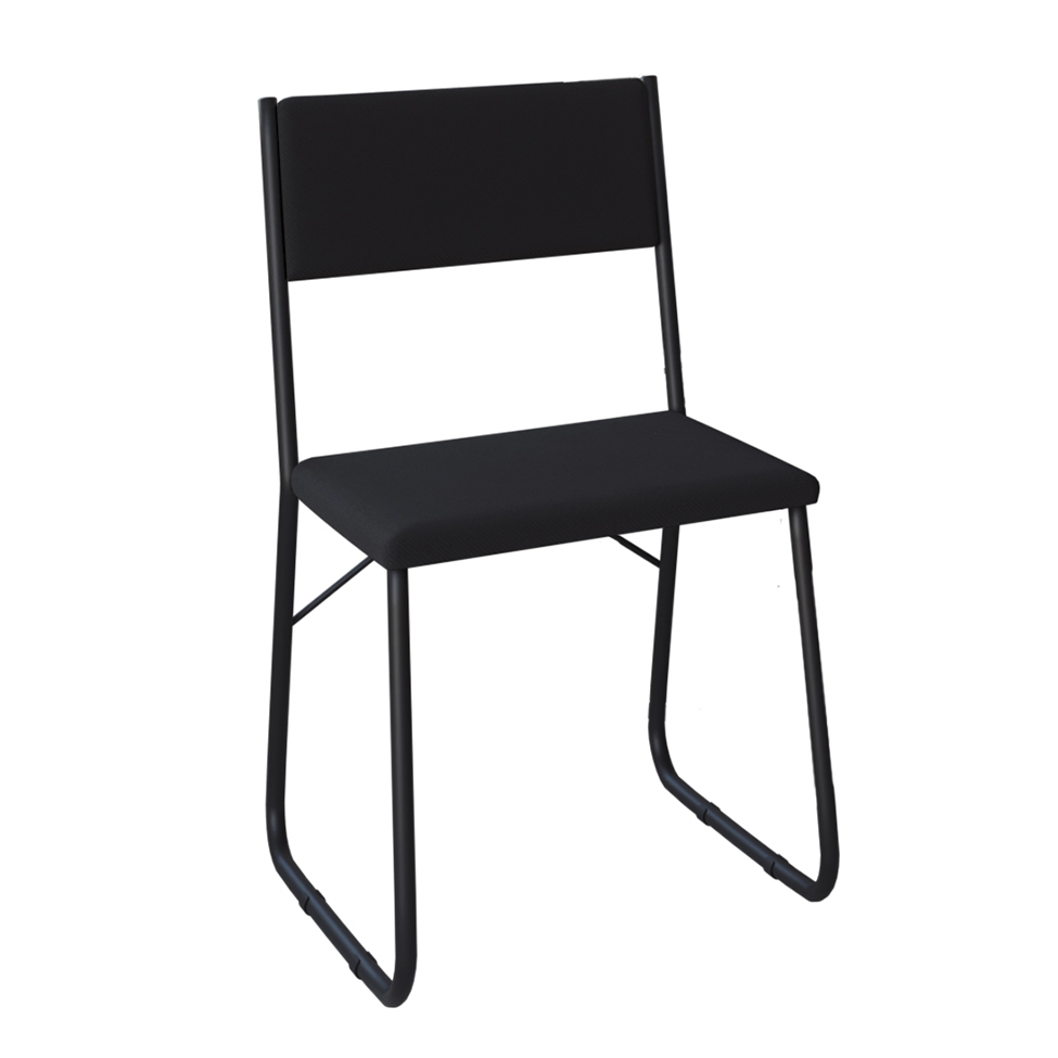 Conjunto de Mesa de Jantar com 4 Cadeiras Angra Suede Preto 137 cm