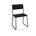 Conjunto de Mesa de Jantar com 4 Cadeiras Angra Suede Preto 137 cm