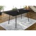 Conjunto de Mesa de Jantar com 4 Cadeiras Angra Suede Preto 137 cm