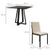 Conjunto de Mesa de Jantar com 4 Cadeiras Mônaco Veludo Bege e Preto