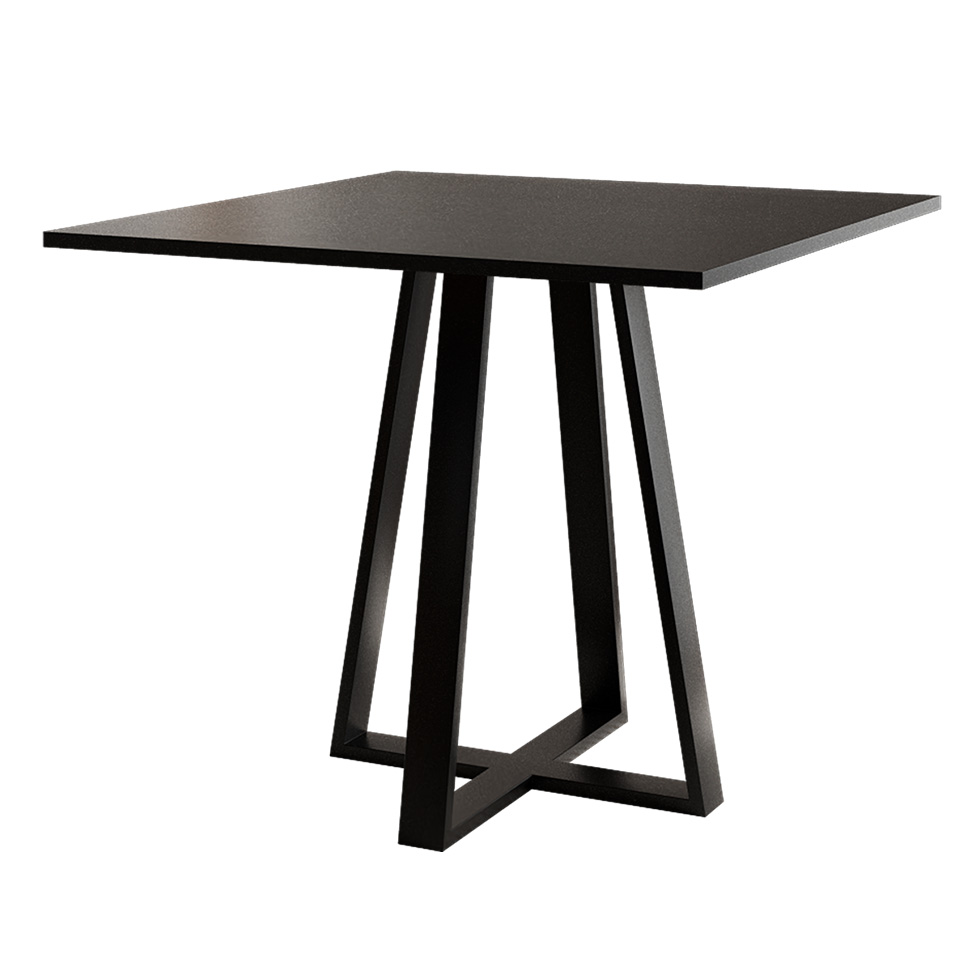 Conjunto de Mesa de Jantar com 4 Cadeiras Mônaco Veludo Marrom e Preto