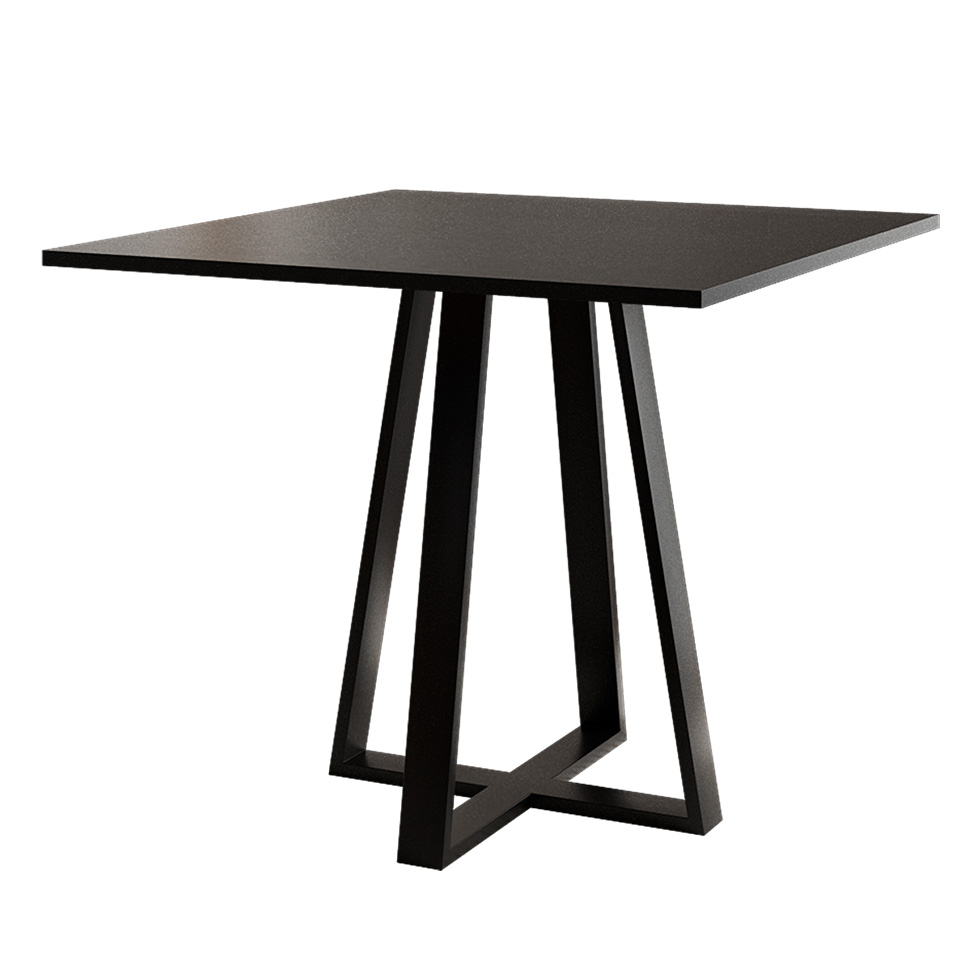 Conjunto de Mesa de Jantar com 4 Cadeiras Mônaco Veludo Preto