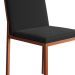 Conjunto de Mesa de Jantar com 4 Cadeiras Mônaco Veludo Preto e Cobre
