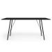 Conjunto de Mesa de Jantar com 6 Cadeiras Angra Suede Bege e Preto 150 cm