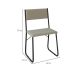 Conjunto de Mesa de Jantar com 6 Cadeiras Angra Suede Bege e Preto 150 cm