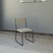 Conjunto de Mesa de Jantar com 6 Cadeiras Angra Suede Bege e Preto 150 cm