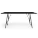 Conjunto de Mesa de Jantar com 6 Cadeiras Angra Suede Marrom e Preto 150 cm