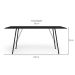 Conjunto de Mesa de Jantar com 6 Cadeiras Angra Suede Marrom e Preto 150 cm