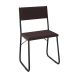 Conjunto de Mesa de Jantar com 6 Cadeiras Angra Suede Marrom e Preto 150 cm