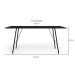 Conjunto de Mesa de Jantar com 6 Cadeiras Angra Suede Preto 150 cm