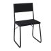 Conjunto de Mesa de Jantar com 6 Cadeiras Angra Suede Preto 150 cm