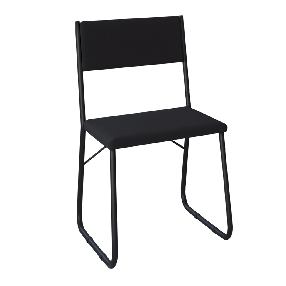 Conjunto de Mesa de Jantar com 6 Cadeiras Angra Suede Preto 150 cm