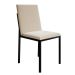 Conjunto de Mesa de Jantar com Tampo Branco e 4 Cadeiras Mônaco Veludo Bege e Preto
