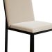 Conjunto de Mesa de Jantar com Tampo Branco e 4 Cadeiras Mônaco Veludo Bege e Preto