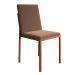 Conjunto de Mesa de Jantar com Tampo Branco e 4 Cadeiras Mônaco Veludo Marrom e Cobre
