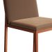 Conjunto de Mesa de Jantar com Tampo Branco e 4 Cadeiras Mônaco Veludo Marrom e Cobre