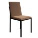 Conjunto de Mesa de Jantar com Tampo Branco e 4 Cadeiras Mônaco Veludo Marrom e Preto