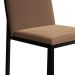 Conjunto de Mesa de Jantar com Tampo Branco e 4 Cadeiras Mônaco Veludo Marrom e Preto
