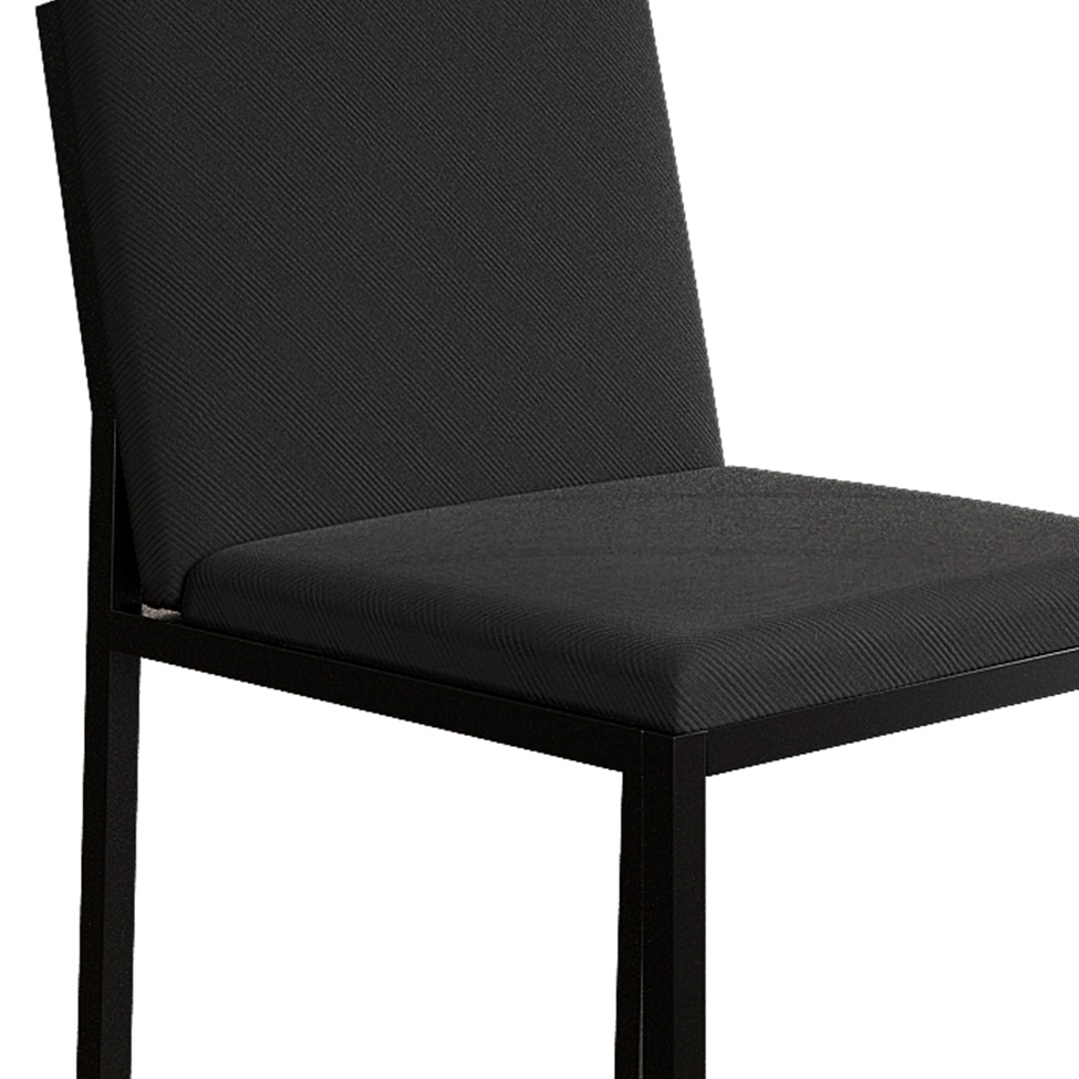 Conjunto de Mesa de Jantar com Tampo Branco e 4 Cadeiras Mônaco Veludo Preto
