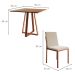 Conjunto de Mesa de Jantar com Tampo Imbuia e 4 Cadeiras Mônaco Veludo Bege e Cobre