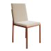 Conjunto de Mesa de Jantar com Tampo Imbuia e 4 Cadeiras Mônaco Veludo Bege e Cobre