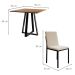 Conjunto de Mesa de Jantar com Tampo Imbuia e 4 Cadeiras Mônaco Veludo Bege e Preto