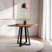 Conjunto de Mesa de Jantar com Tampo Imbuia e 4 Cadeiras Mônaco Veludo Bege e Preto