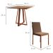 Conjunto de Mesa de Jantar com Tampo Imbuia e 4 Cadeiras Mônaco Veludo Marrom e Cobre
