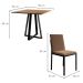 Conjunto de Mesa de Jantar com Tampo Imbuia e 4 Cadeiras Mônaco Veludo Marrom e Preto