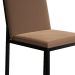 Conjunto de Mesa de Jantar com Tampo Imbuia e 4 Cadeiras Mônaco Veludo Marrom e Preto