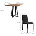 Conjunto de Mesa de Jantar com Tampo Imbuia e 4 Cadeiras Mônaco Veludo Preto