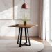 Conjunto de Mesa de Jantar com Tampo Imbuia e 4 Cadeiras Mônaco Veludo Preto