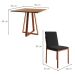 Conjunto de Mesa de Jantar com Tampo Imbuia e 4 Cadeiras Mônaco Veludo Preto e Cobre