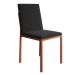 Conjunto de Mesa de Jantar com Tampo Imbuia e 4 Cadeiras Mônaco Veludo Preto e Cobre