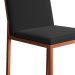 Conjunto de Mesa de Jantar com Tampo Imbuia e 4 Cadeiras Mônaco Veludo Preto e Cobre
