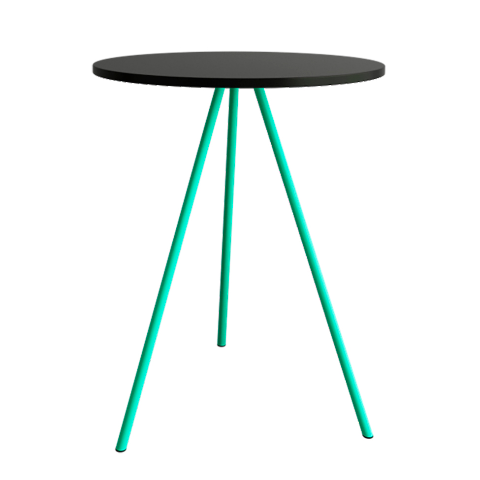 Mesa Lateral Gabriela Wood Azul Turquesa