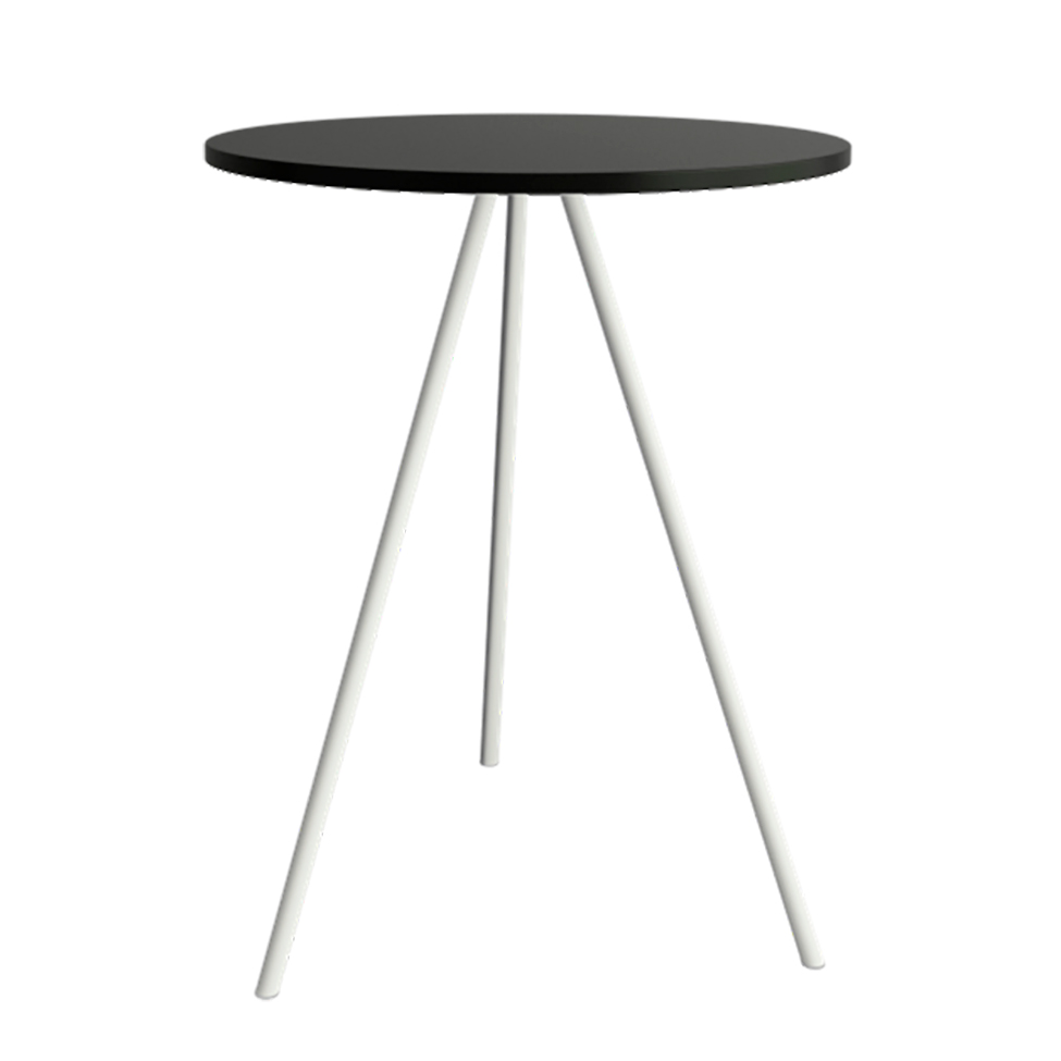 Mesa Lateral Gabriela Wood Preta e Branca