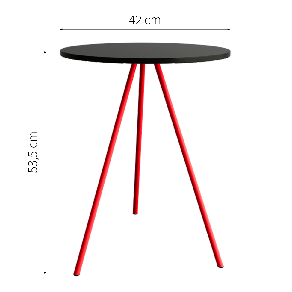 Mesa Lateral Gabriela Wood Vermelha