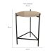 Mesa Lateral Marbella Off White e Preta