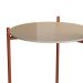 Mesa Lateral Marbella Premium Off White e Cobre