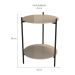Mesa Lateral Marbella Premium Off White e Preta